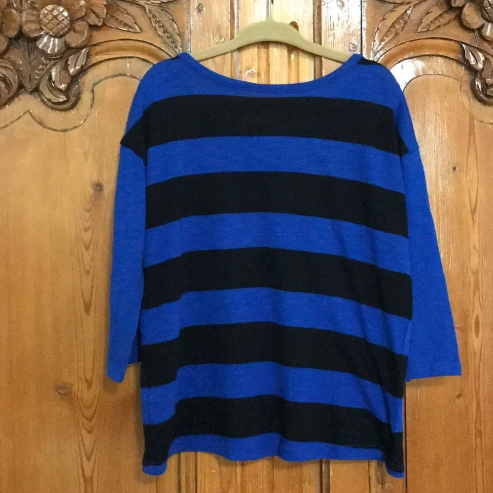 3/$20 Justice Stripe Top with Glitter Pocket